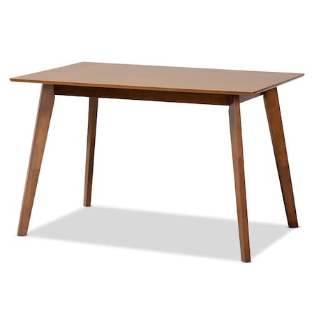 Baxton Studio Maila Mid-Century Modern Transitional Walnut Brown Finished Wood Dining Table 183-11644-Zoro